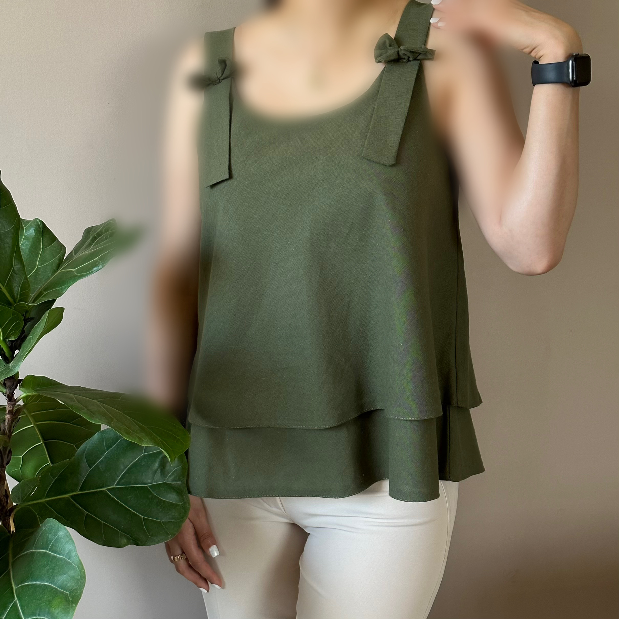 تاپ پاپیونی لینن