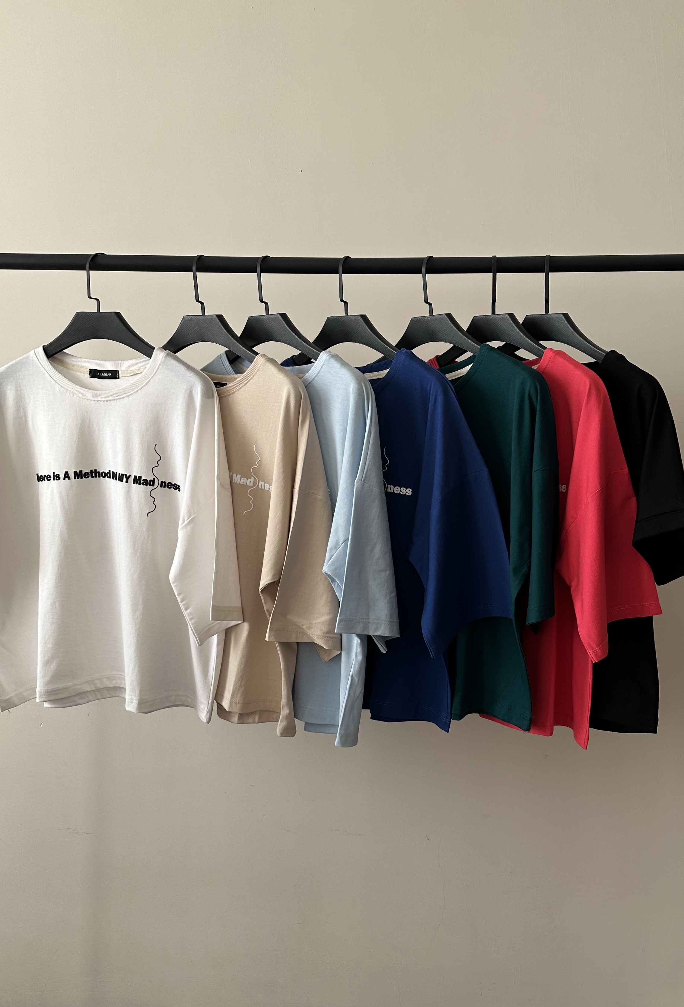 تیشرت زنانه آستین سه ربع اورسایز طرح نوشته